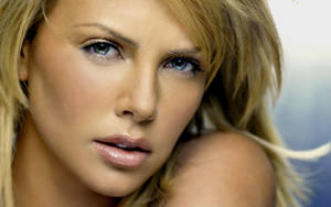 Charlize Theron Face Close-up Wallpaper