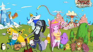 Charming Adventure Time Cartoon Network Characters Wallpaper