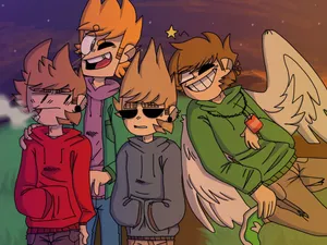 Download free Tiny Eddsworld Tord Minimal Background Wallpaper 