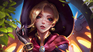 Charming Mercy In Witch Outfit Wallpaper