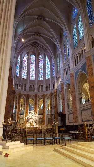 Chartres Cathedral's Interior Design Wallpaper