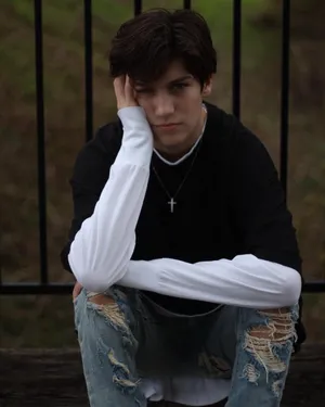 Chase Hudson Black And White Shirt Wallpaper