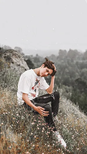 Chase Hudson Having A Good Time Wallpaper