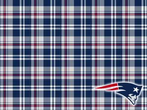 Checkered Blue Patriots Logo Wallpaper