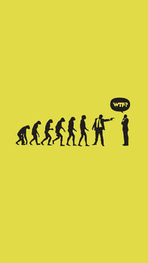 Cheeky Human Evolution Wallpaper