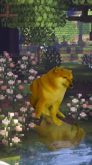 Cheems Giving A Thumbs Up Wallpaper