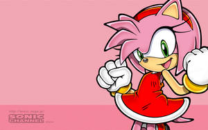 Cheerful Amy Rose Poster Wallpaper