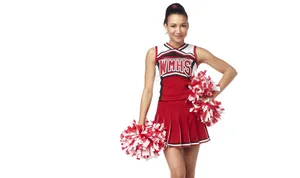 Cheerleader Portraitwith Pom Poms Wallpaper