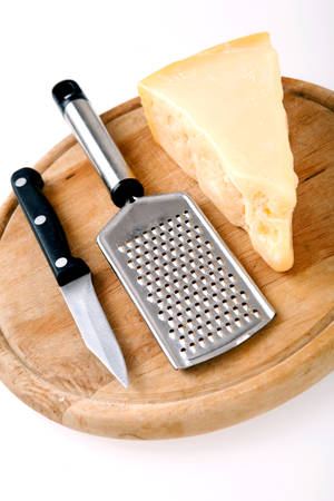 Cheese With Grater And Knife Wallpaper