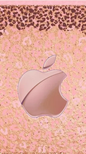 Cheetah Print Rose Gold Apple Wallpaper