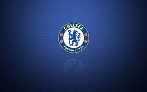 Chelsea Fc Logo In Blue Background Wallpaper