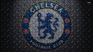 Chelsea Fc Logo Metal Texture Wallpaper