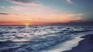 Chennai Beach Sunset Wallpaper