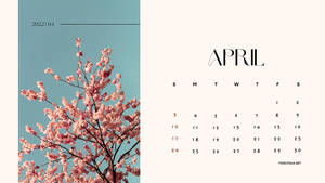 Cherry Blossoms April 2022 Calendar Wallpaper