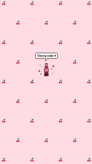Cherry Cola Pattern Cute Tablet Wallpaper