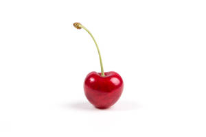 Cherry Fruit With Stem Wallpaper