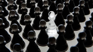 Chess Black White Glass Pawn Wallpaper