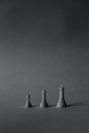 Chess Pieces Dark Gray Wallpaper