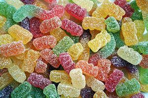 Chewy Coated Gummy Candies Wallpaper