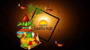 Chhath Puja Background With Dim Lighting Wallpaper