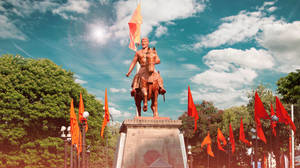 Chhatrapati Shivaji Maharaj And Horse Statue Wallpaper