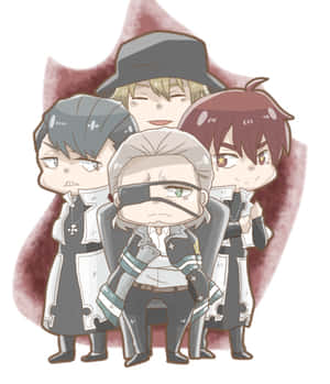 Chibi Fire Force Characters Wallpaper