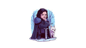 Chibi Jon Snow Game Of Thrones Wallpaper