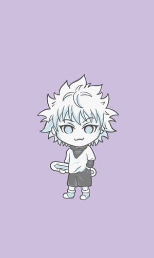 Chibi Killua Zoldyck Simple Anime Wallpaper