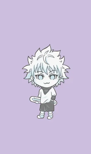 Chibi Killua Zoldyck Simple Anime Wallpaper