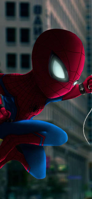 Chibi Spider Man Iphone Wallpaper