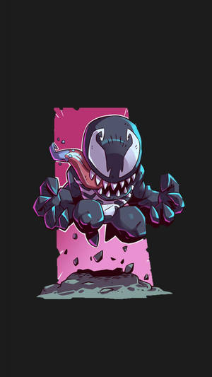 Chibi Venom Iphone Wallpaper
