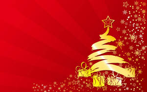 Chic Gold And Red Christmas Background Wallpaper