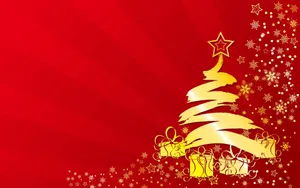 Chic Gold And Red Christmas Background Wallpaper