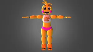 Chica Fnaf T-pose Wallpaper