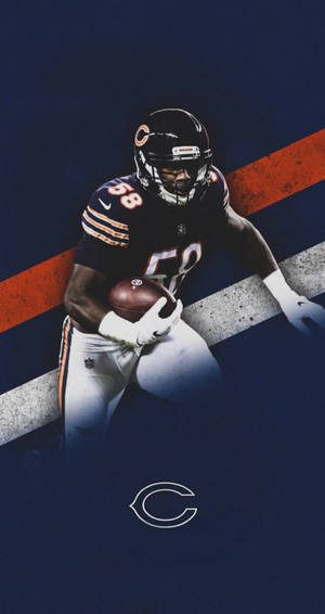 Chicago Bears Roquan Smith With A Ball Wallpaper
