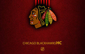 Chicago Blackhawks Logo Leather Wallpaper