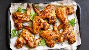 Chicken Wings Succulent Baking Tray Wallpaper