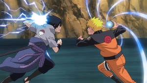 Chidori Naruto And Sasuke Duel Wallpaper