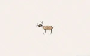 Childs Drawingof Moose Wallpaper