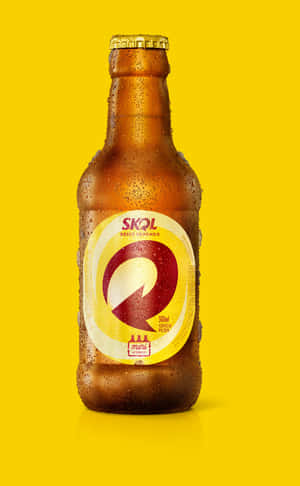 Chilled Skol Beer Bottle Wallpaper