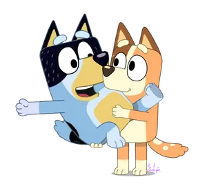 Chilli Carrying Bandit Bluey Cartoon Wallpaper