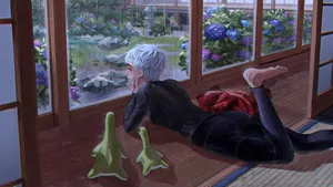 Chilling Video Game Character Valkyrie Apex Legends Wallpaper