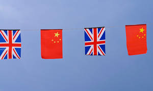 China And United Kingdom Flag Wallpaper