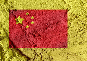 China Flag Cement Wallpaper