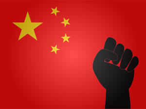 China Flag Fist Wallpaper