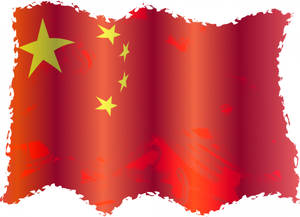 China Flag Paint Marks Wallpaper
