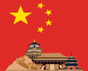 China Flag Popular Destinations Wallpaper