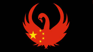 China Flag Swan Wallpaper