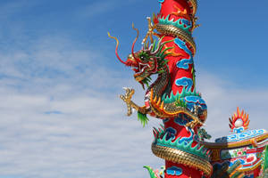 Chinese Dragon Statue Wallpaper