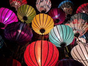 Chinese Lantern Light Wallpaper